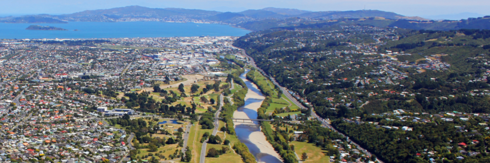 Aerial view of Lower Hutt - provided by Hutt City Council